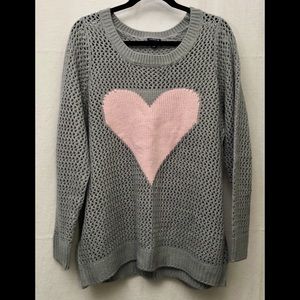 Torrid | Open-Knit Cozy Heart Sweater